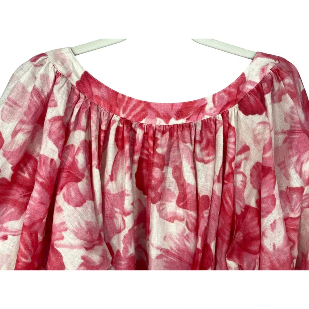 La Boheme Girls Camila Maxi Dress Aloha Pink Floral Button Front One Size NWT - Picture 11 of 16